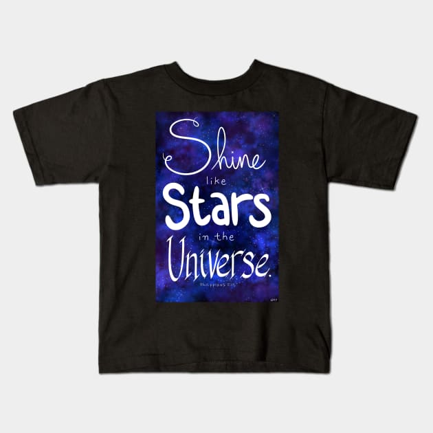 Shine Like Stars Kids T-Shirt by LaurenPatrick